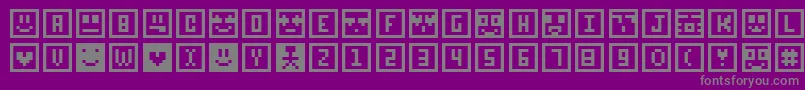 Sqcon Font – Gray Fonts on Purple Background