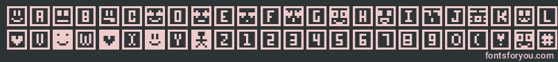 Sqcon Font – Pink Fonts on Black Background