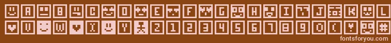 Sqcon Font – Pink Fonts on Brown Background