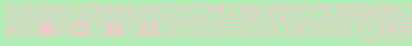 Sqcon Font – Pink Fonts on Green Background