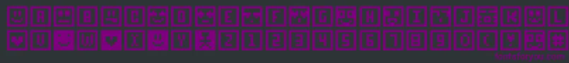 Sqcon Font – Purple Fonts on Black Background