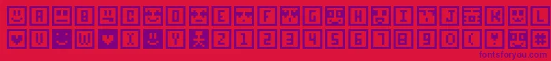 Sqcon Font – Purple Fonts on Red Background
