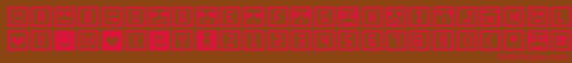 Sqcon Font – Red Fonts on Brown Background