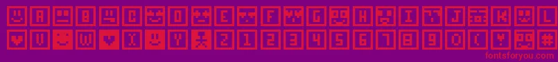 Sqcon Font – Red Fonts on Purple Background