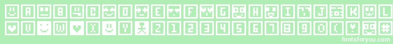 Sqcon Font – White Fonts on Green Background