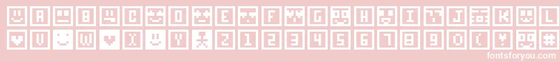 Sqcon Font – White Fonts on Pink Background
