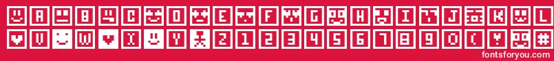 Sqcon Font – White Fonts on Red Background