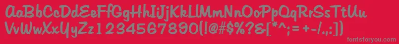 HudsonBold Font – Gray Fonts on Red Background