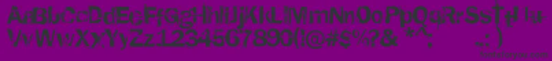 RustedPlastic Font – Black Fonts on Purple Background