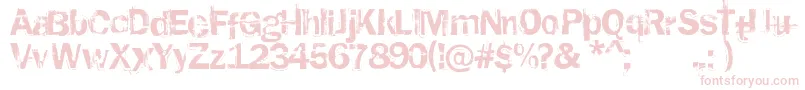 RustedPlastic Font – Pink Fonts on White Background