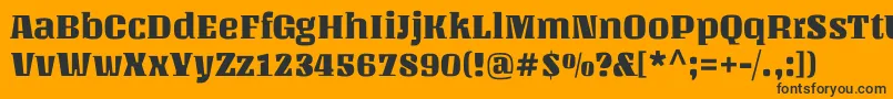 UnlockRegular Font – Black Fonts on Orange Background