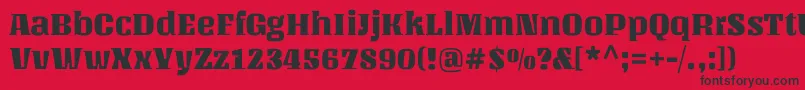 UnlockRegular Font – Black Fonts on Red Background