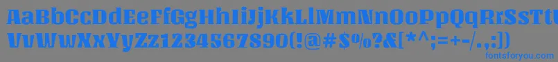 UnlockRegular Font – Blue Fonts on Gray Background