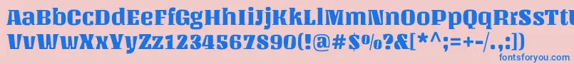 Шрифт UnlockRegular – синие шрифты на розовом фоне
