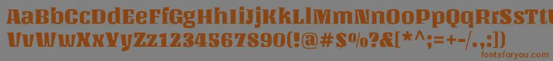 Шрифт UnlockRegular – коричневые шрифты на сером фоне