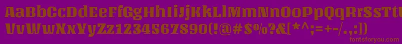 UnlockRegular Font – Brown Fonts on Purple Background