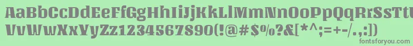 UnlockRegular Font – Gray Fonts on Green Background