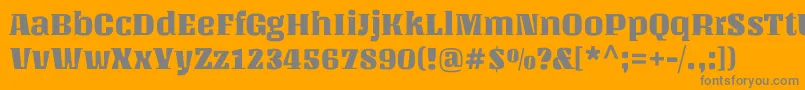 UnlockRegular Font – Gray Fonts on Orange Background