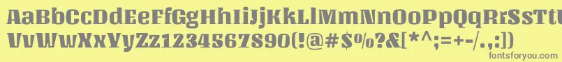 UnlockRegular Font – Gray Fonts on Yellow Background