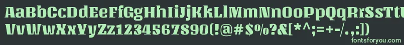 UnlockRegular Font – Green Fonts on Black Background