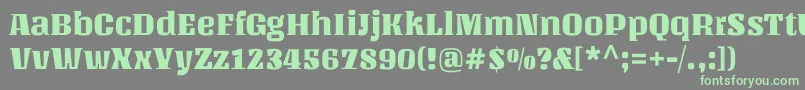 UnlockRegular Font – Green Fonts on Gray Background