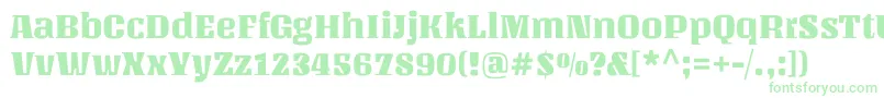 Шрифт UnlockRegular – зелёные шрифты