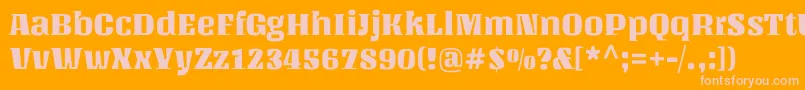 UnlockRegular Font – Pink Fonts on Orange Background
