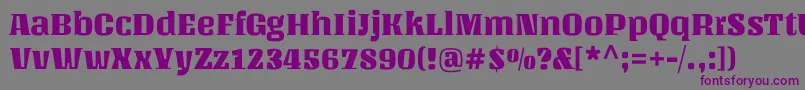Шрифт UnlockRegular – фиолетовые шрифты на сером фоне
