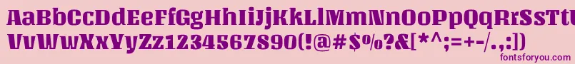 UnlockRegular Font – Purple Fonts on Pink Background
