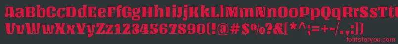 fuente UnlockRegular – Fuentes Rojas Sobre Fondo Negro