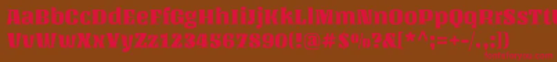 UnlockRegular Font – Red Fonts on Brown Background