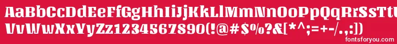fuente UnlockRegular – Fuentes Blancas Sobre Fondo Rojo