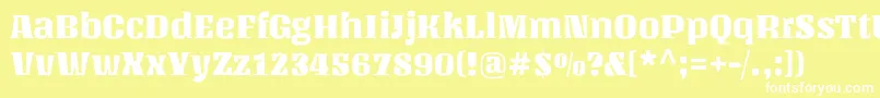 UnlockRegular Font – White Fonts on Yellow Background