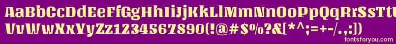 UnlockRegular Font – Yellow Fonts on Purple Background