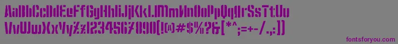 MoshkaStencil Font – Purple Fonts on Gray Background