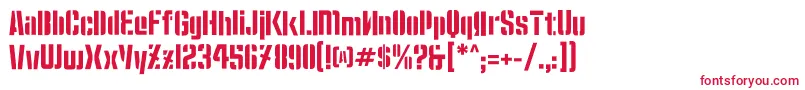 フォントMoshkaStencil – 赤い文字