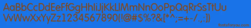 AFuturaround Font – Brown Fonts on Blue Background