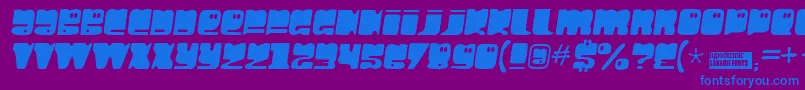 Hellolar Font – Blue Fonts on Purple Background