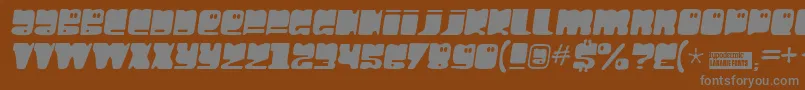 Hellolar Font – Gray Fonts on Brown Background