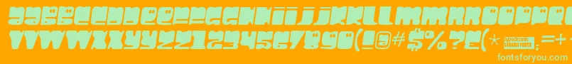 Hellolar Font – Green Fonts on Orange Background