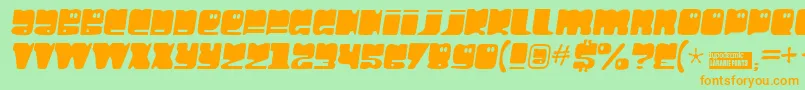 Hellolar Font – Orange Fonts on Green Background