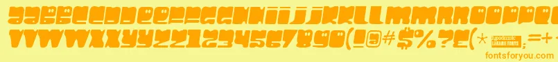 Hellolar Font – Orange Fonts on Yellow Background