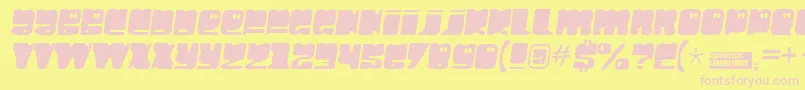 Hellolar Font – Pink Fonts on Yellow Background