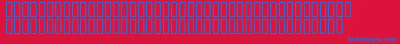 フォントRadagund – 赤い背景に青い文字