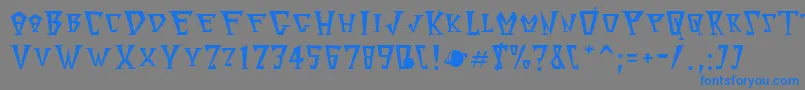 SurfintaMars Font – Blue Fonts on Gray Background