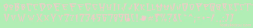 SurfintaMars Font – Pink Fonts on Green Background