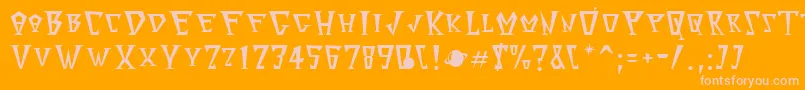 SurfintaMars Font – Pink Fonts on Orange Background