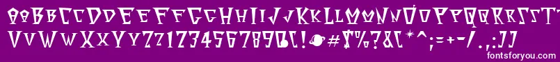 SurfintaMars Font – White Fonts on Purple Background