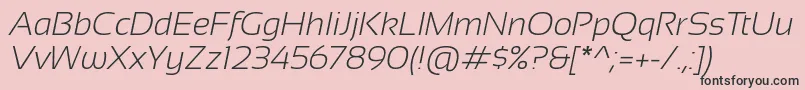 SansationLightItalic Font – Black Fonts on Pink Background