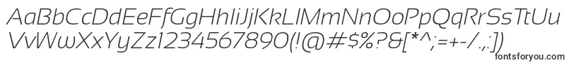 SansationLightItalic Font – Colored Fonts